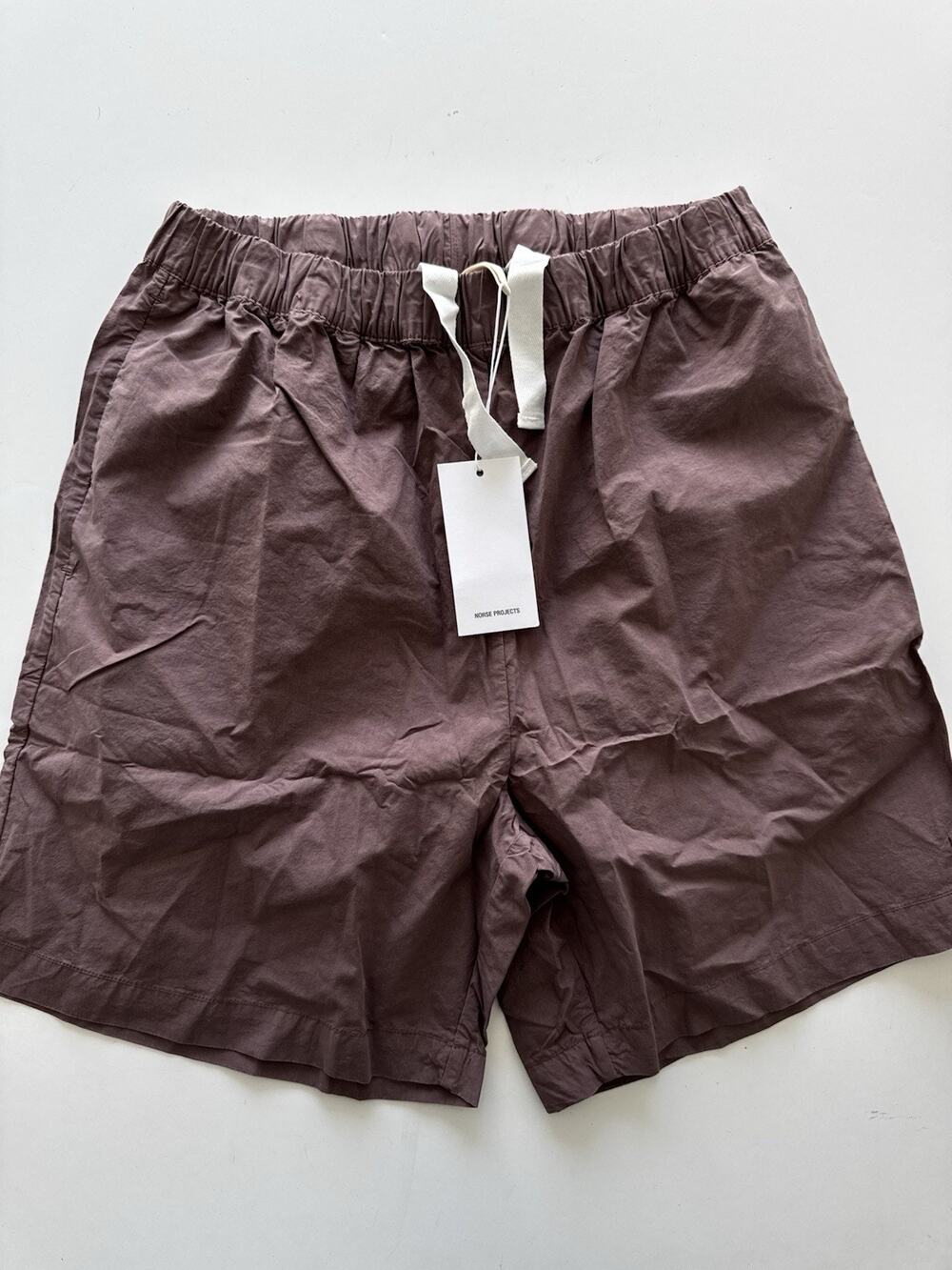 Norse Projects Aurland Cotton Tencel Short Mens Large peppercorn